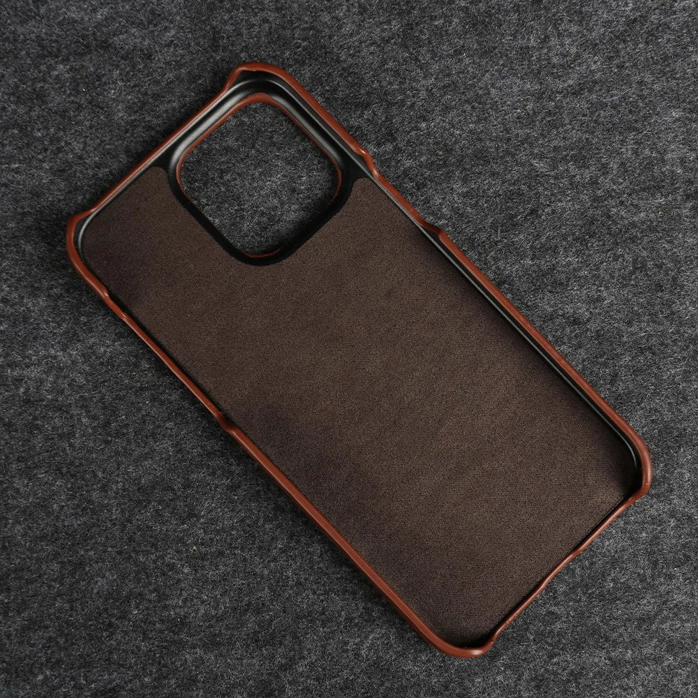 Custodia per iPhone Crownline in Pelle di Vacca Artigianale