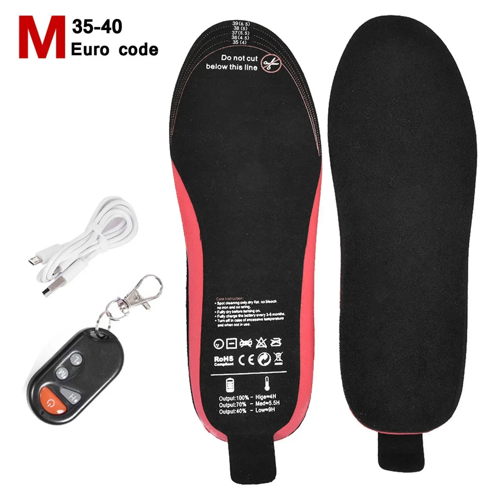 Sole riscaldabili WarmStep Pro | Ricaricabili con telecomando | 3 livelli di riscaldamento regolabili | Tagliabili | Scaldapiedi elettrici per uso all'aperto e invernale