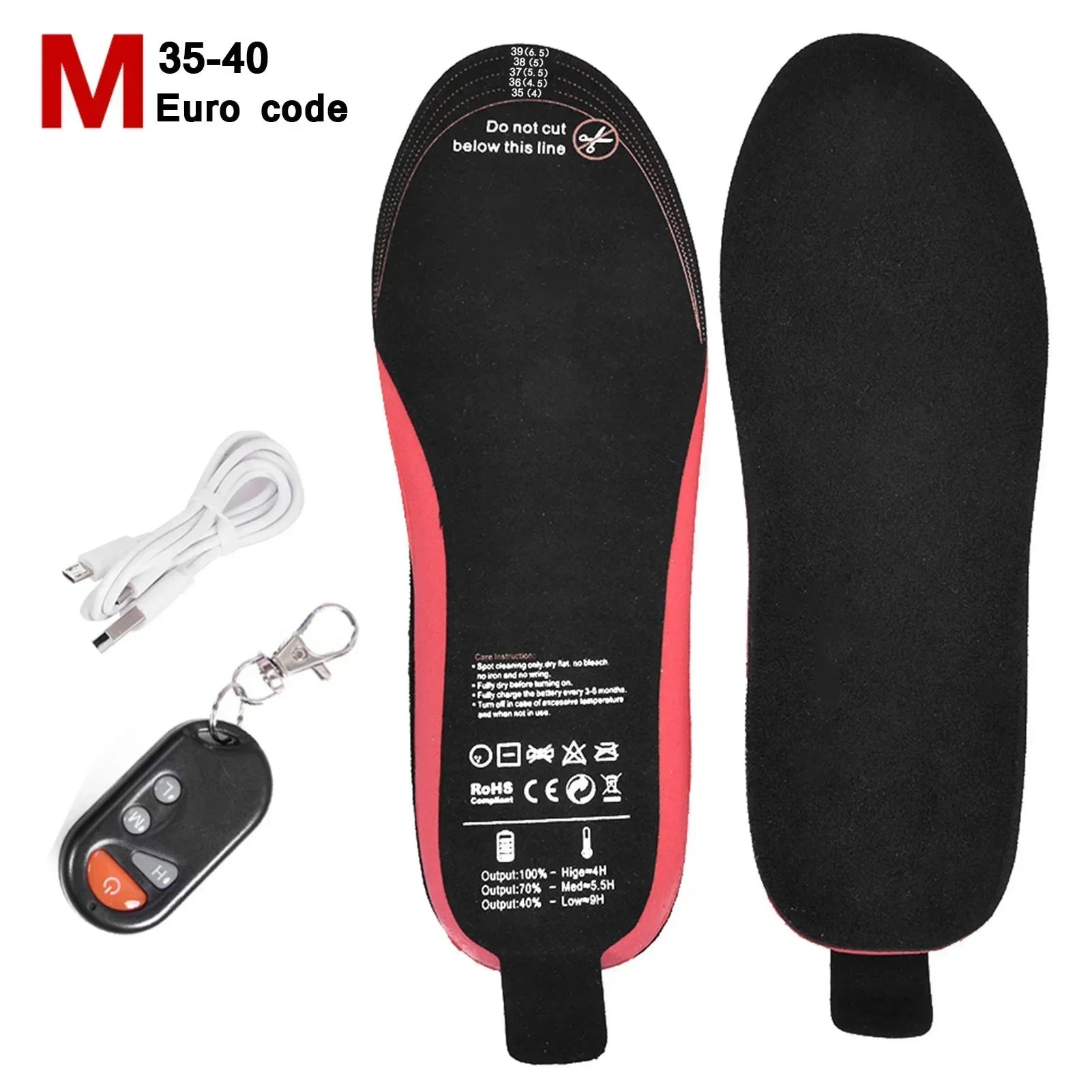 Sole riscaldabili WarmStep Pro | Ricaricabili con telecomando | 3 livelli di riscaldamento regolabili | Tagliabili | Scaldapiedi elettrici per uso all'aperto e invernale