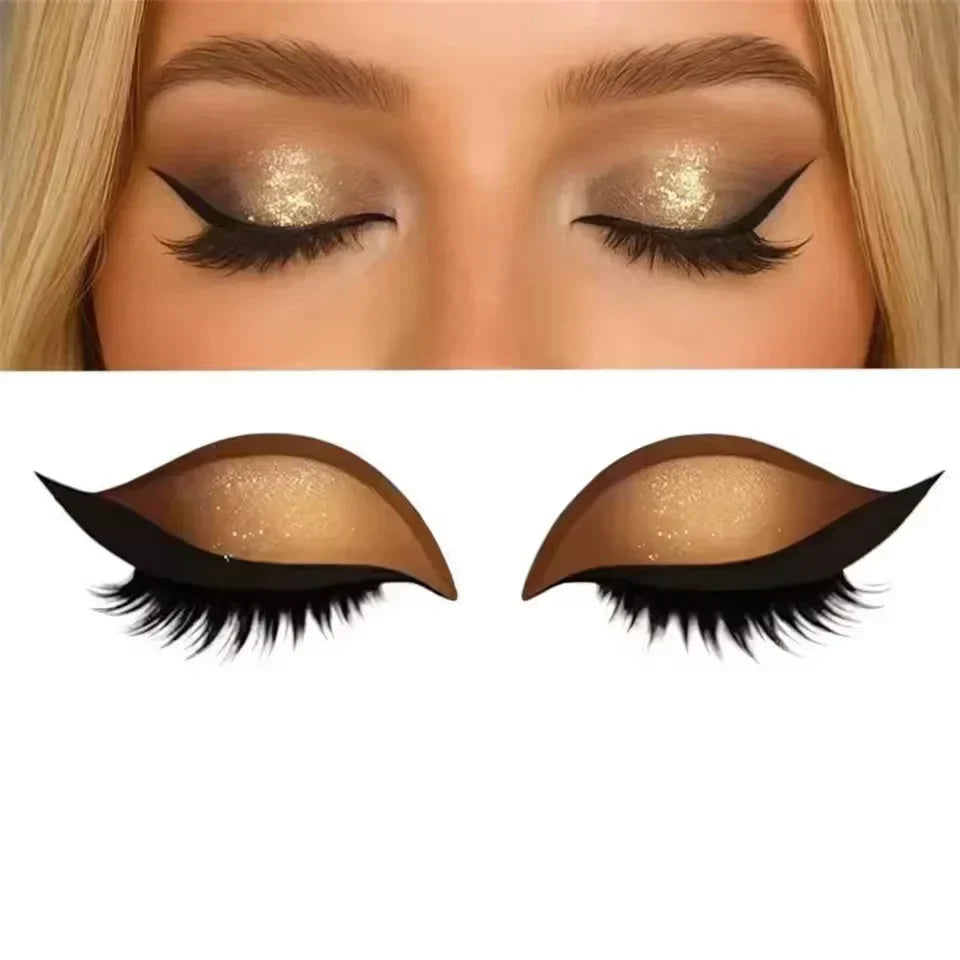 Adesivo per trucco occhi | Look glamour immediato in pochi secondi | Riutilizzabile, impermeabile e adattabile a ogni forma degli occhi