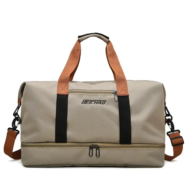 Borsa da Viaggio Fitness VOLARIS | Grande Capacità | Separazione Asciutto-Bagnato | Borsa a Mano e a Spalla per Donne