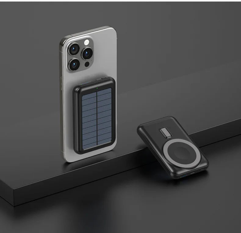 PowerNova SolarCharge 20.000mAh Powerbank con MagSafe e Ricarica Wireless | Ricarica USB-C e Solare