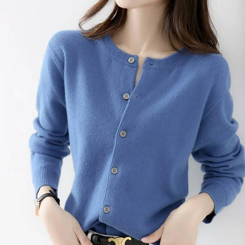 Cardigan Lyria in Cashmere a Maglia Morbida per Sovrapposizioni in Primavera e Autunno