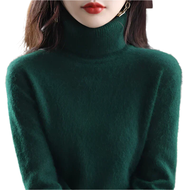 AuroraWeave Maglione a Collo Alto in Cashmere per Donne in Autunno