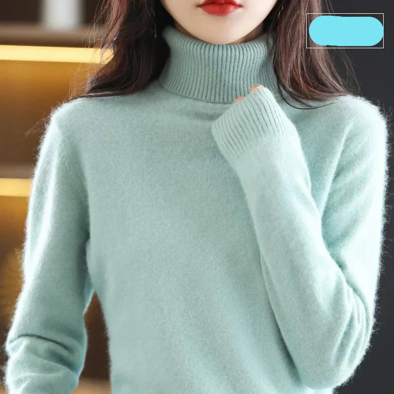 Maglione in Cashmere Nyorelle con Collo Alto per Autunno e Inverno
