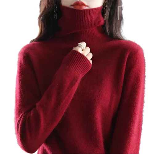 AuroraWeave Maglione a Collo Alto in Cashmere per Donne in Autunno