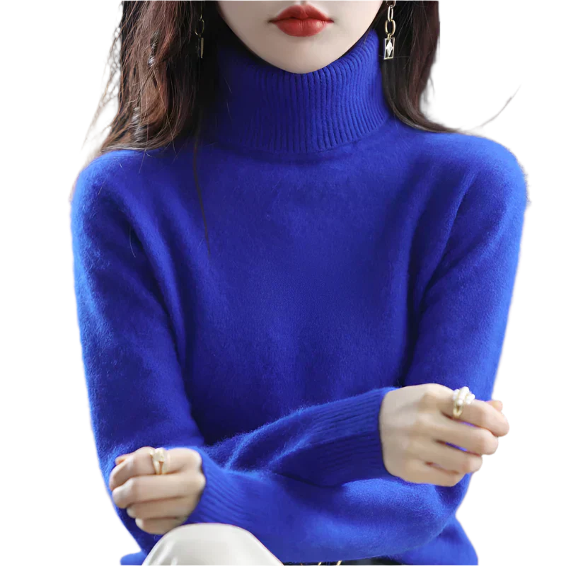 AuroraWeave Maglione a Collo Alto in Cashmere per Donne in Autunno