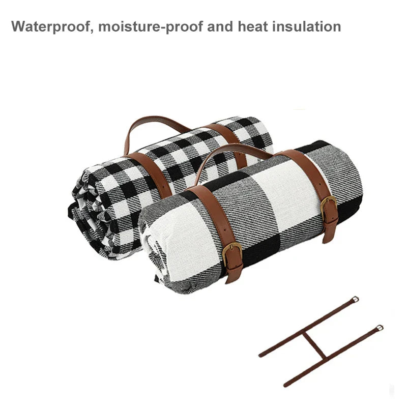 NovaPlaid | Coperta da picnic pieghevole impermeabile con manico | Brehn