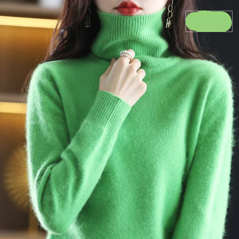 Maglione in Cashmere Nyorelle con Collo Alto per Autunno e Inverno