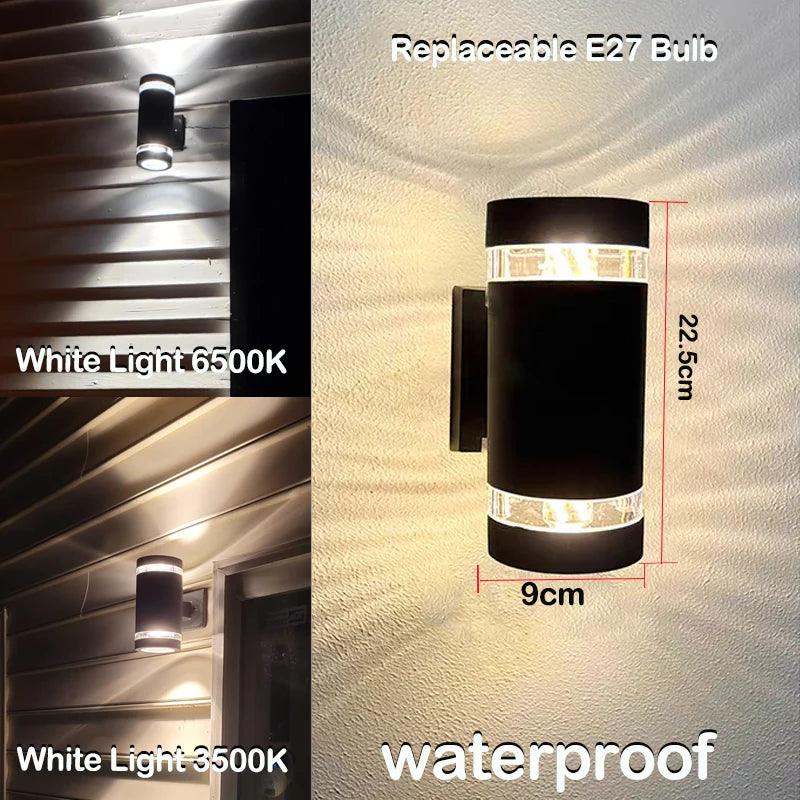 Lumivor Applique da Esterno | Luce Up-&-Down | Attacco E27 | IP65 Resistente alle Intemperie | 25×10×8 cm