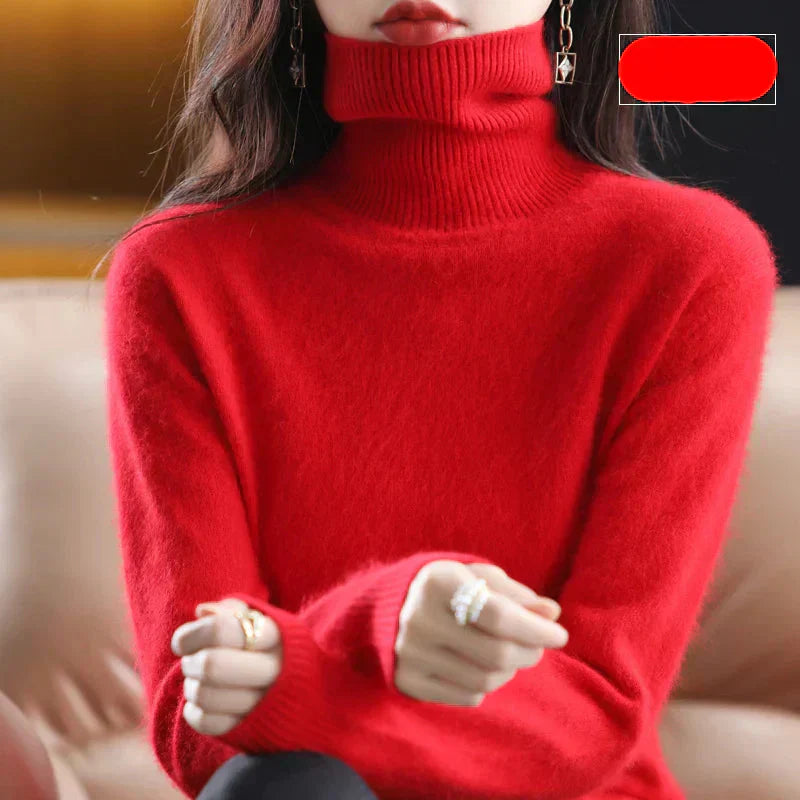 Maglione in Cashmere Nyorelle con Collo Alto per Autunno e Inverno