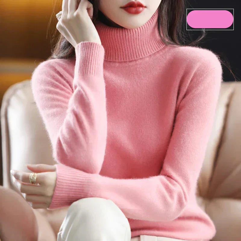 Maglione in Cashmere Nyorelle con Collo Alto per Autunno e Inverno