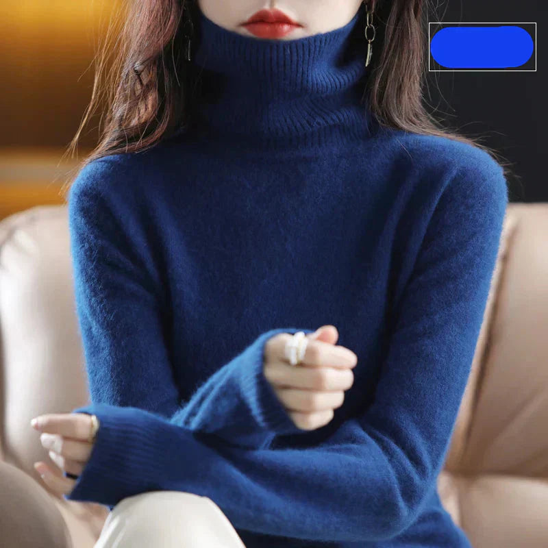 Maglione in Cashmere Nyorelle con Collo Alto per Autunno e Inverno
