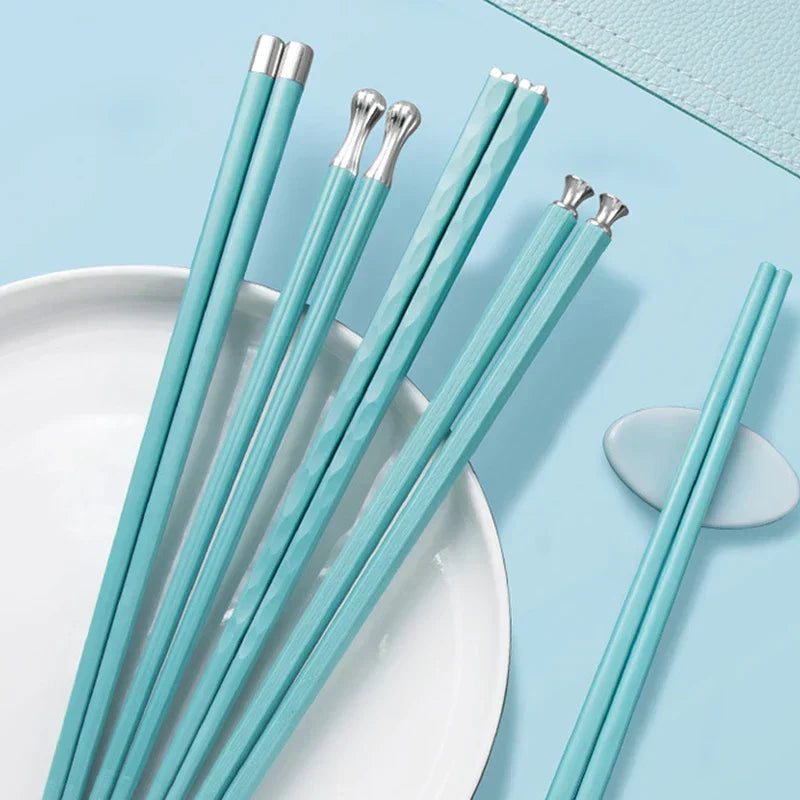 DineLux – Set di Bacchette da Tavola Lussuoso con Design Raffinati (5 Paia)
