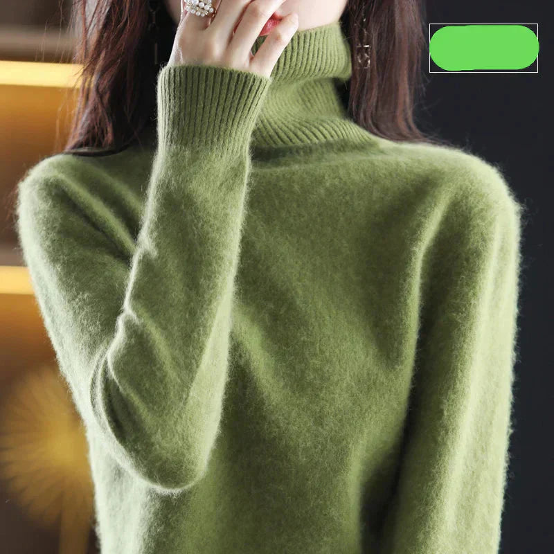 Maglione in Cashmere Nyorelle con Collo Alto per Autunno e Inverno