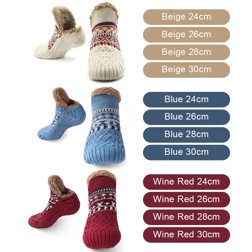 Nordhütte | Calze Termiche da Casa Invernali | Calze Antiscivolo per Donna e Uomo | Foderate Spesse & Extra Calde | Morbide Calze Antiscivolo per Casa & Natale