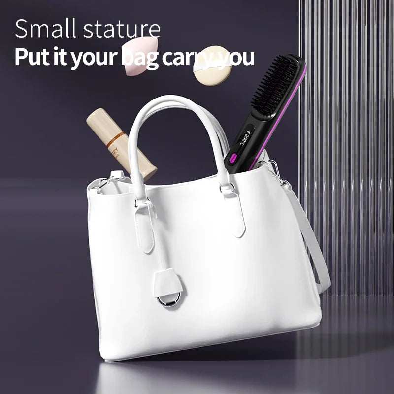 Glissara | Piastra per capelli senza fili | Funzione di ricarica USB e display LCD | Tecnologia in ceramica e ioni