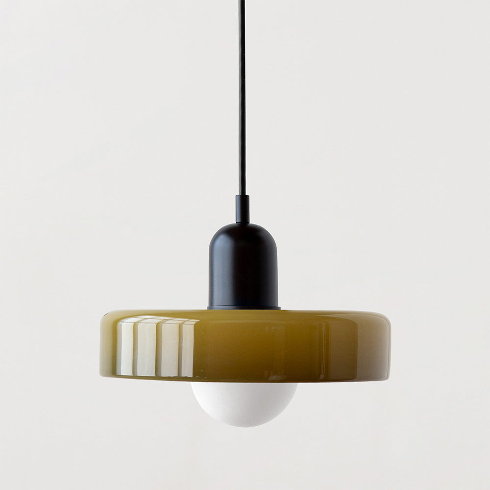 Liora Bauhaus Lampadario in Vetro con Regolazione dell'Altezza