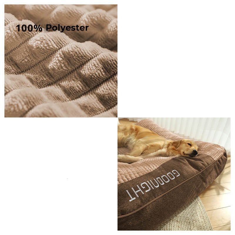 HUGBED – Grande letto per cani resistente ai graffi con supporto ortopedico per la colonna vertebrale