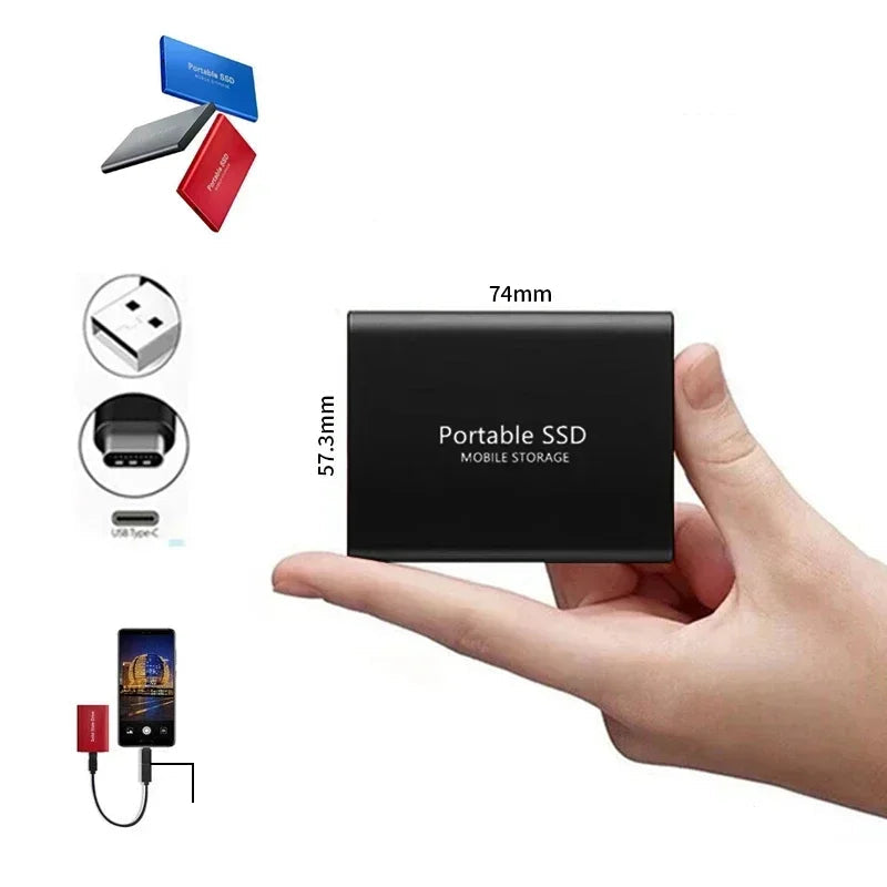 Speedora Ultra SSD Esterno | USB 3.1 Type-C | Fino a 1000 MB/s | 500 GB / 1 TB / 2 TB | Compatto & Resistente agli Urti