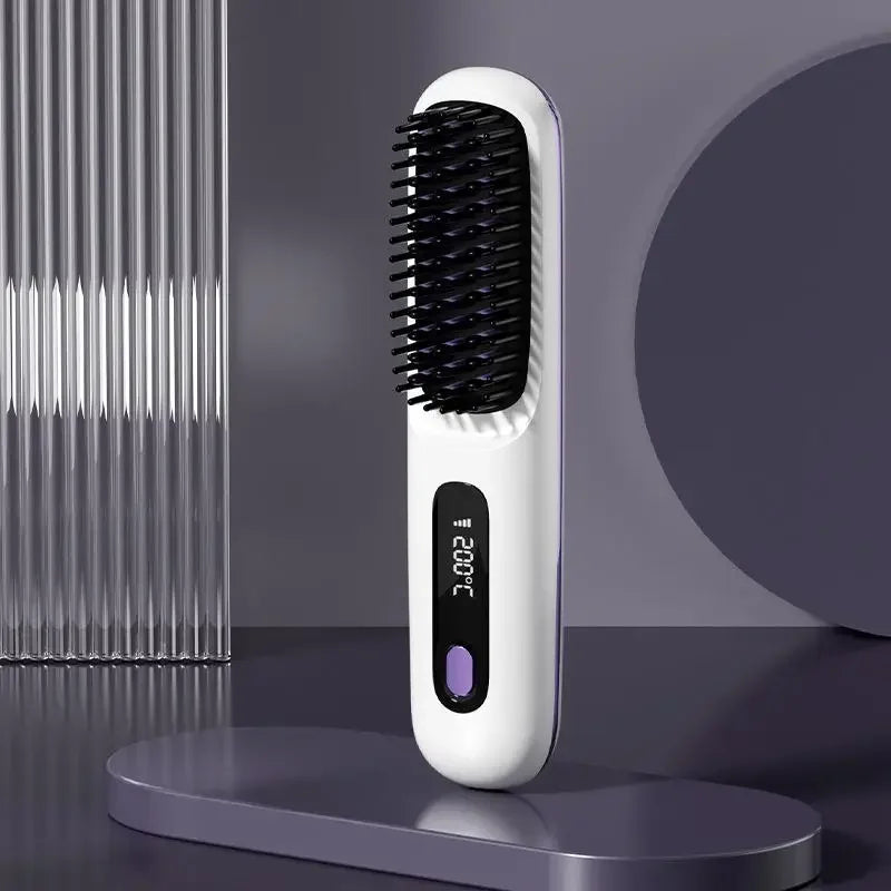Glissara | Piastra per capelli senza fili | Funzione di ricarica USB e display LCD | Tecnologia in ceramica e ioni