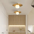 Lampada da soffitto Sareno – Struttura in ferro – Vetro – Ø 35 cm – Design moderno per il soggiorno