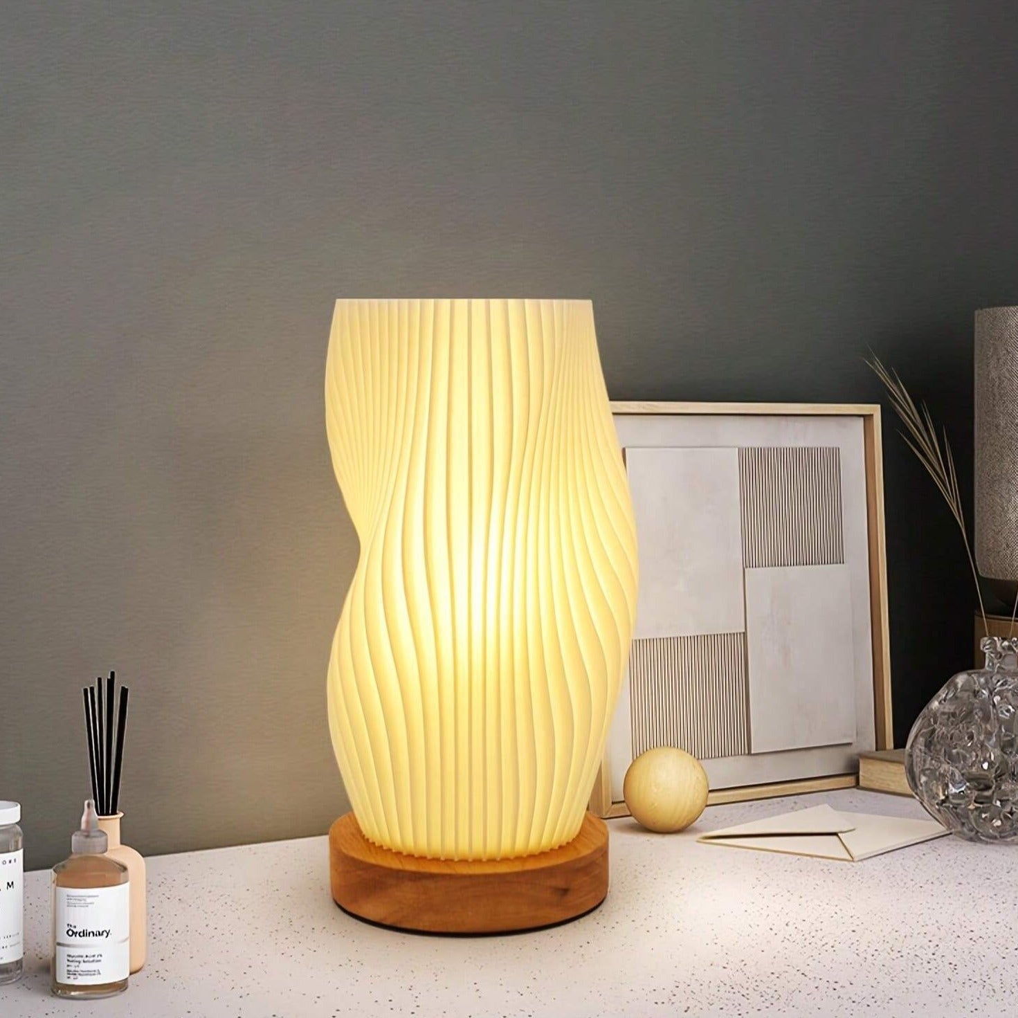 Sareno Lampada da Tavolo – Metallo & ABS – Bianco Caldo/Bianco Naturale – 20,5×11 cm/28×16 cm – Dimmerabile per Accenti Eleganti
