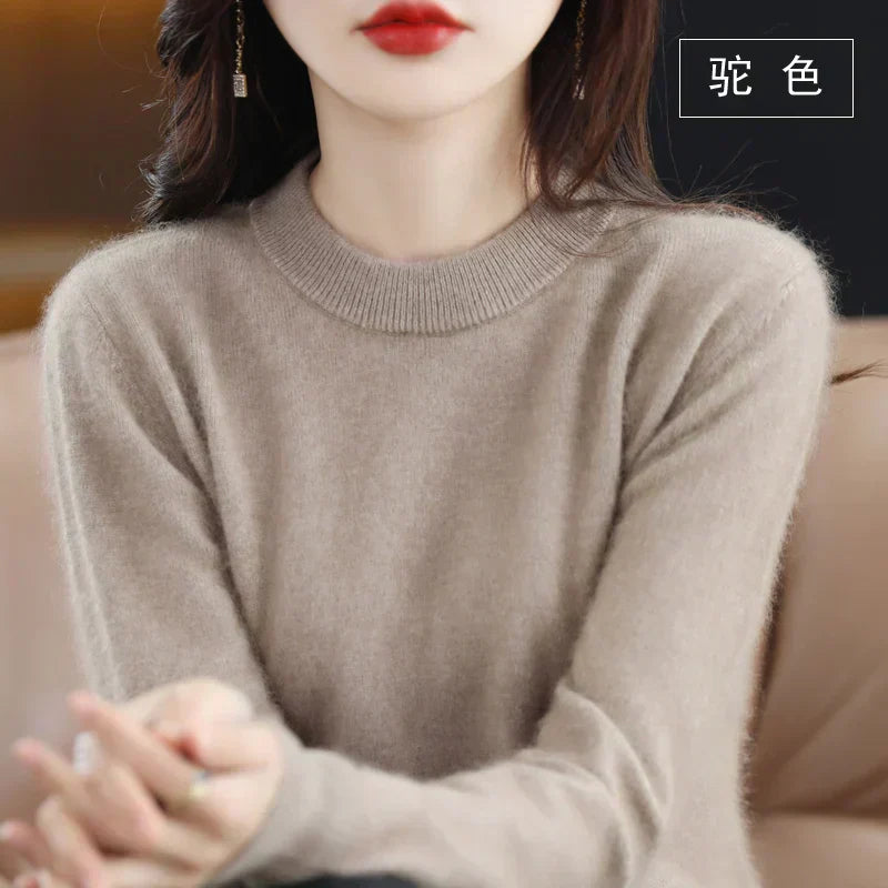 Maglione O-Collo in Cashmere per Donne Lyrawea, Vestibilità Slim Casual