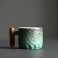 50% di sconto | TimberSip - Tazza da caffè in ceramica fatta a mano con manico in legno - Sconto limitato