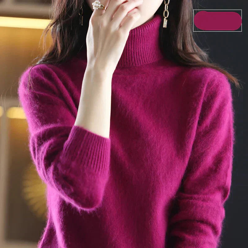 Maglione in Cashmere Nyorelle con Collo Alto per Autunno e Inverno