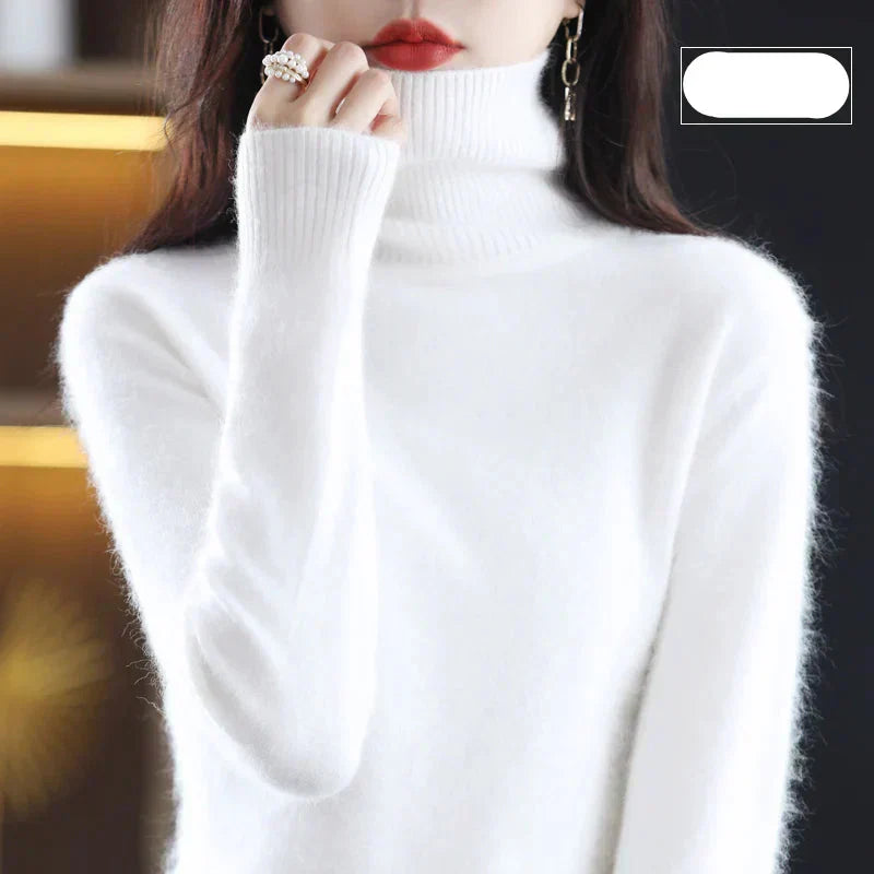 Maglione in Cashmere Nyorelle con Collo Alto per Autunno e Inverno