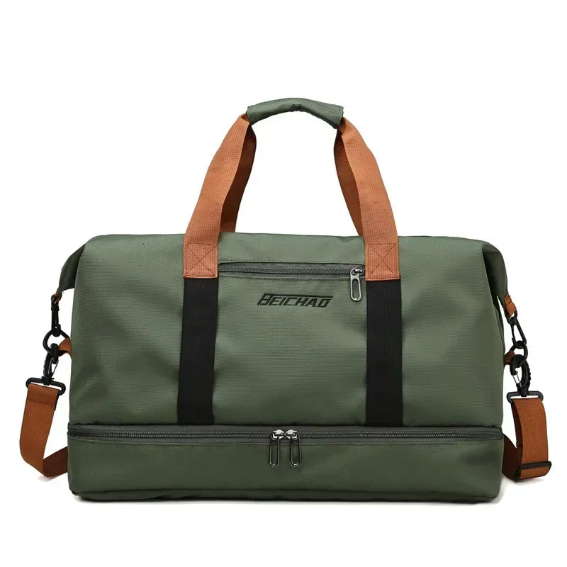 Borsa da Viaggio Fitness VOLARIS | Grande Capacità | Separazione Asciutto-Bagnato | Borsa a Mano e a Spalla per Donne