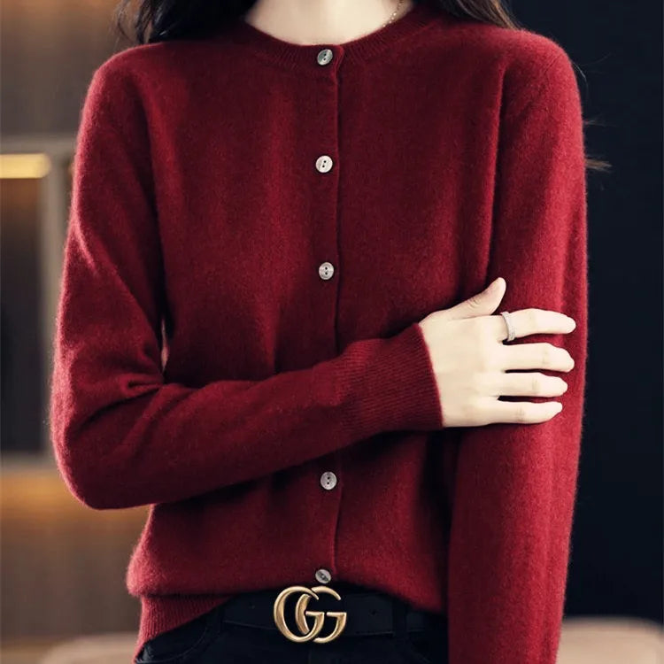 Cardigan Lyria in Cashmere a Maglia Morbida per Sovrapposizioni in Primavera e Autunno