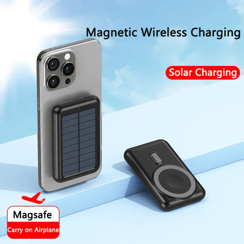 PowerNova SolarCharge 20.000mAh Powerbank con MagSafe e Ricarica Wireless | Ricarica USB-C e Solare