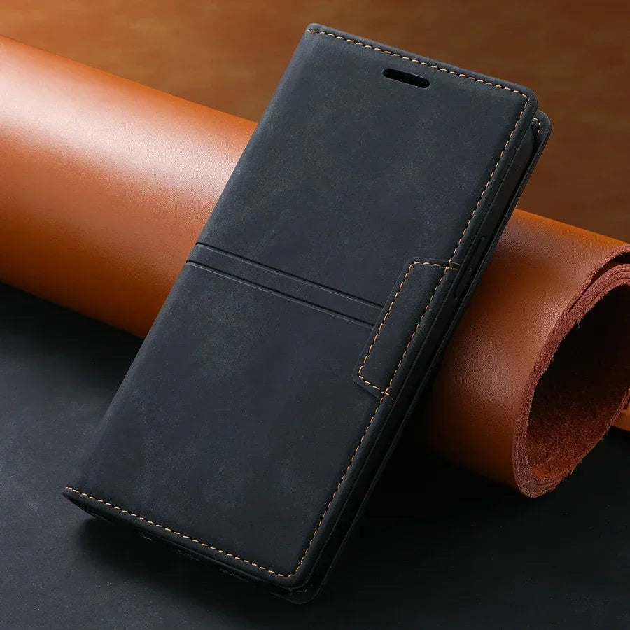 Sandsberg | Custodia in pelle Wallet per Google Pixel | Flip-case magnetico con funzione di protezione