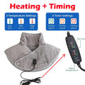Massaggiatore per collo e spalle ThermoLiva | Cuscino riscaldante USB con vibrazione | 3 livelli di temperatura e timer | Morbido peluche