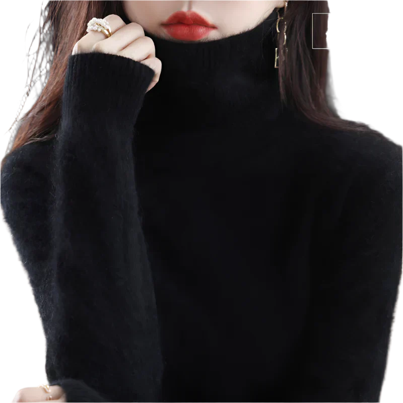 AuroraWeave Maglione a Collo Alto in Cashmere per Donne in Autunno