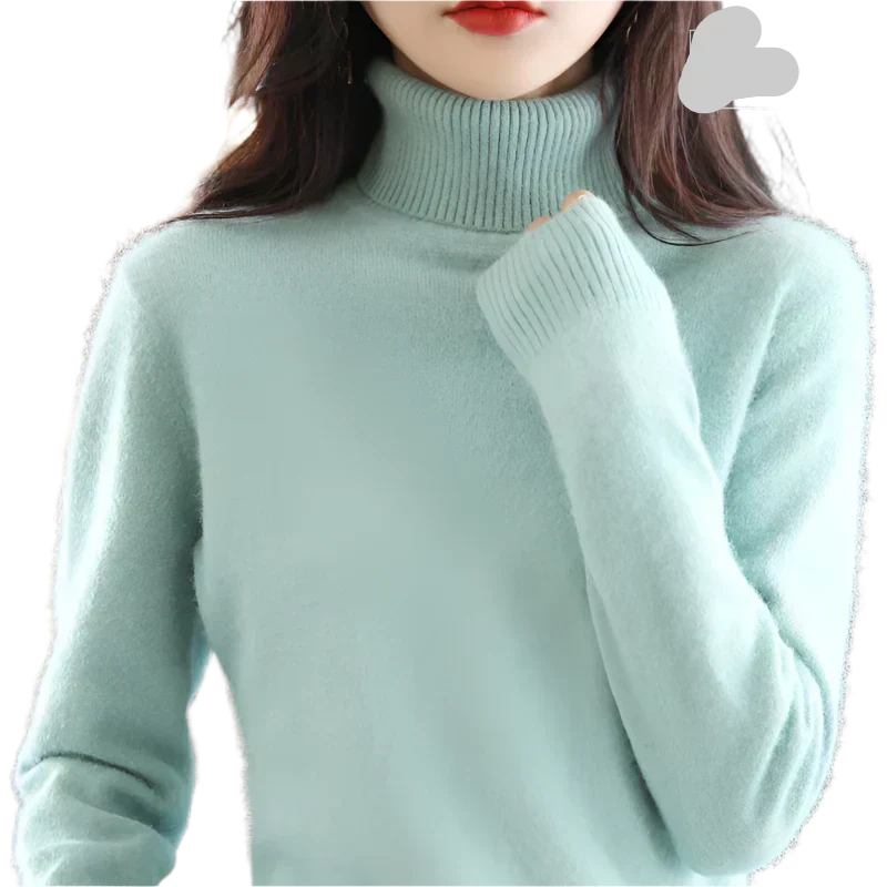 AuroraWeave Maglione a Collo Alto in Cashmere per Donne in Autunno