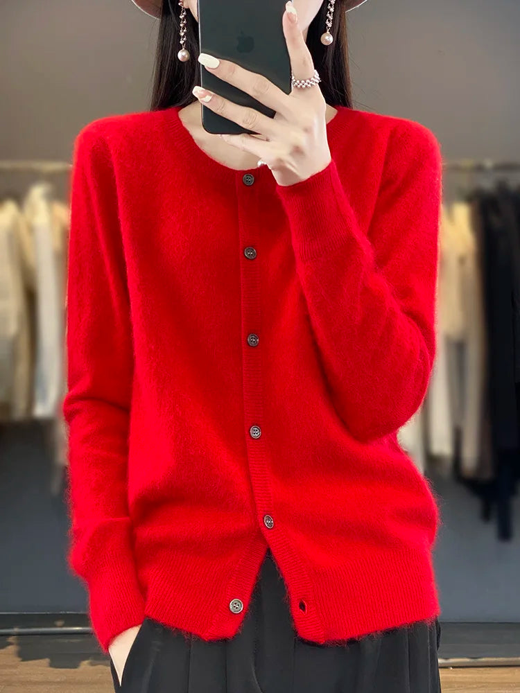 Cardigan in Cashmere Aurea per Indumenti in Clima Freddo