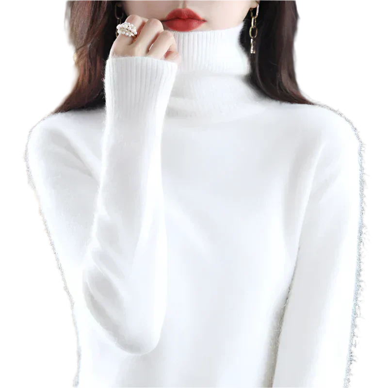 AuroraWeave Maglione a Collo Alto in Cashmere per Donne in Autunno