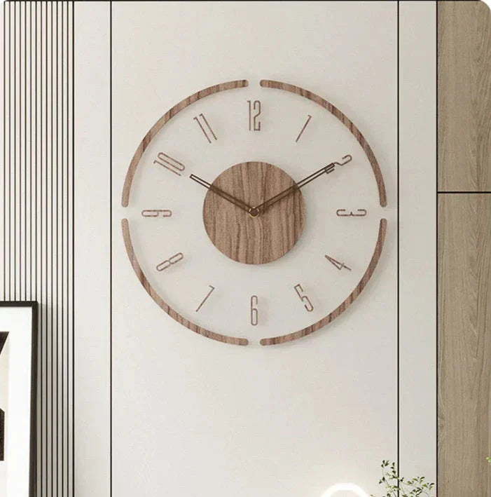 Orologio da parete moderno in legno – Design minimalista ed elegante per il soggiorno