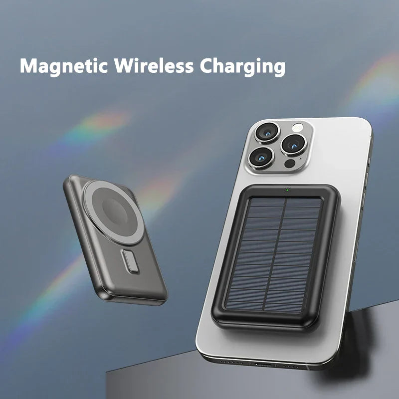 PowerNova SolarCharge 20.000mAh Powerbank con MagSafe e Ricarica Wireless | Ricarica USB-C e Solare
