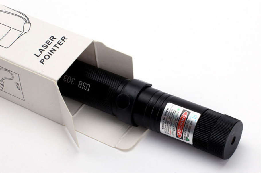 Zelara-Power Laserpointer 303 - Puntatore laser USB ricaricabile visibile ad alta potenza
