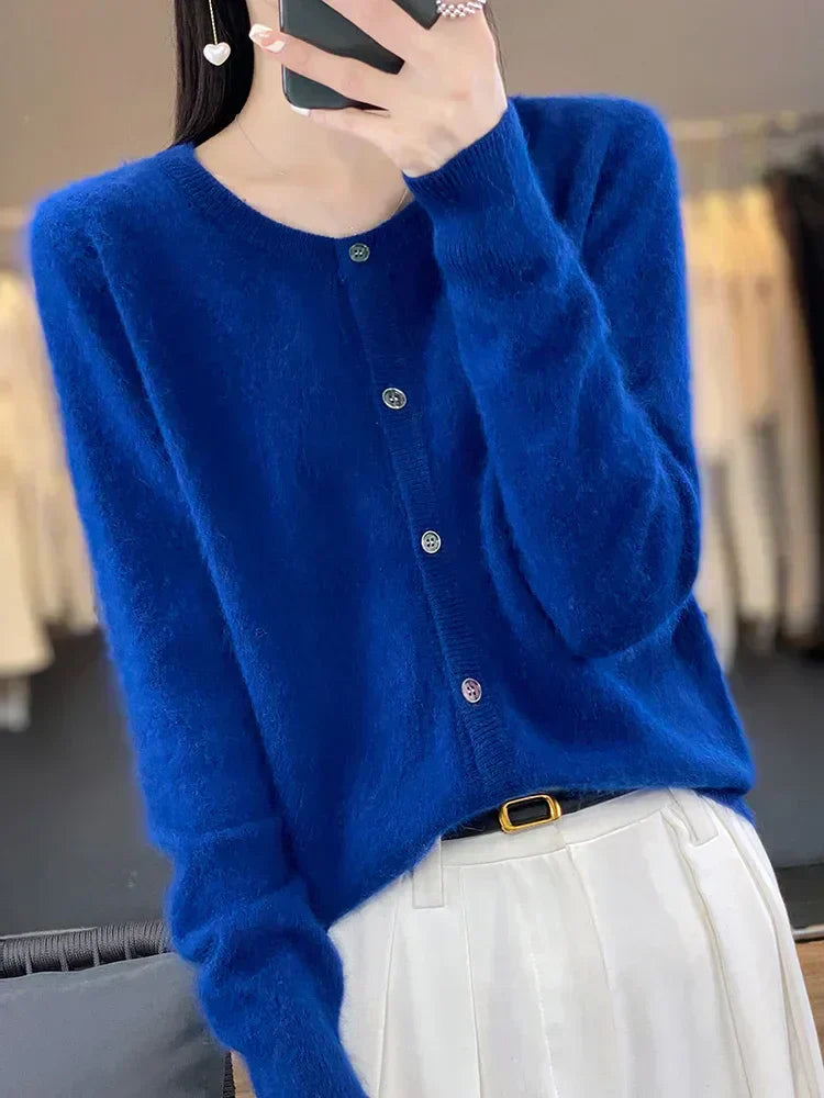 Cardigan in Cashmere Aurea per Indumenti in Clima Freddo
