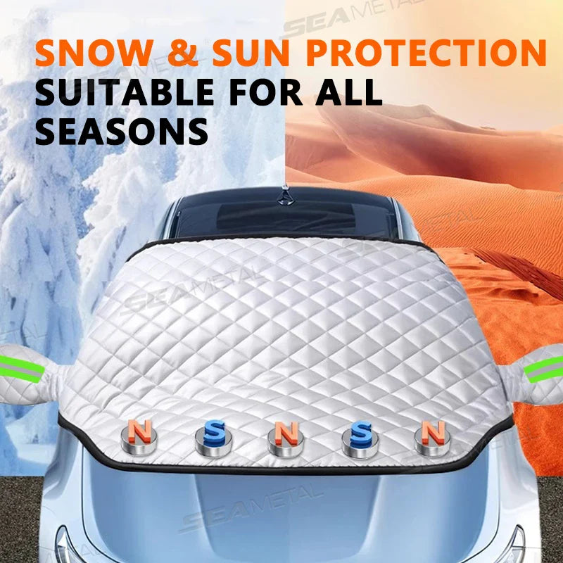 FrostGuard Pro | Copertura per Parabrezza a 5 Strati | Magnetica e Resistente al Vento | Protezione Completa dal Ghiaccio