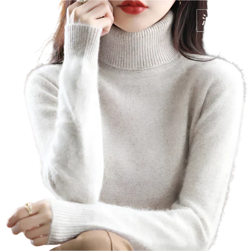 AuroraWeave Maglione a Collo Alto in Cashmere per Donne in Autunno