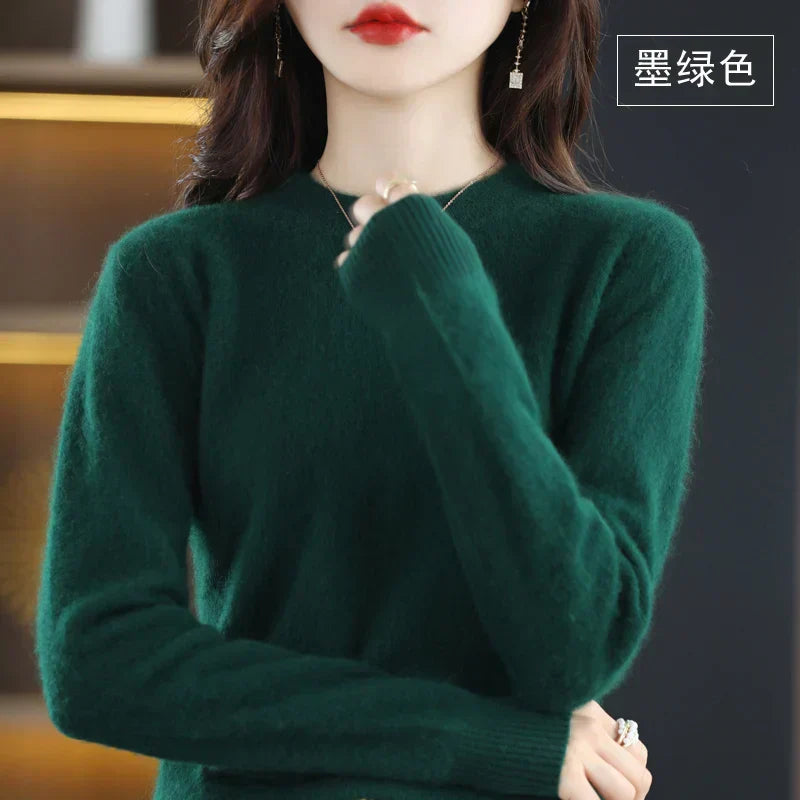 Maglione O-Collo in Cashmere per Donne Lyrawea, Vestibilità Slim Casual