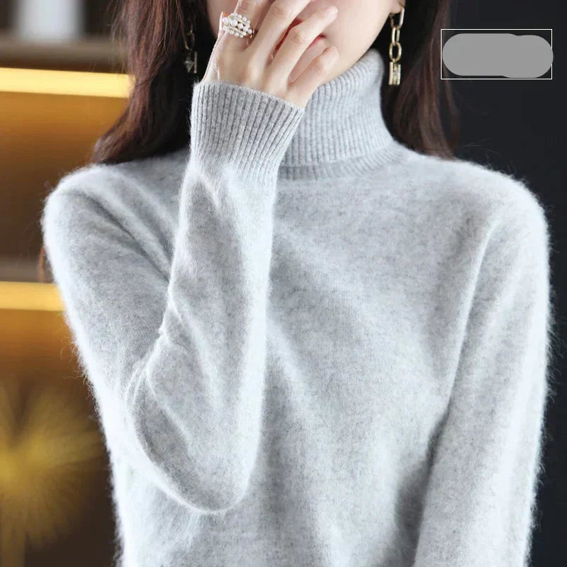Maglione in Cashmere Nyorelle con Collo Alto per Autunno e Inverno
