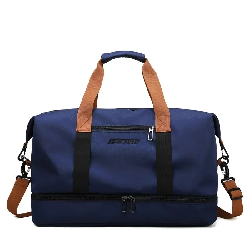 Borsa da Viaggio Fitness VOLARIS | Grande Capacità | Separazione Asciutto-Bagnato | Borsa a Mano e a Spalla per Donne