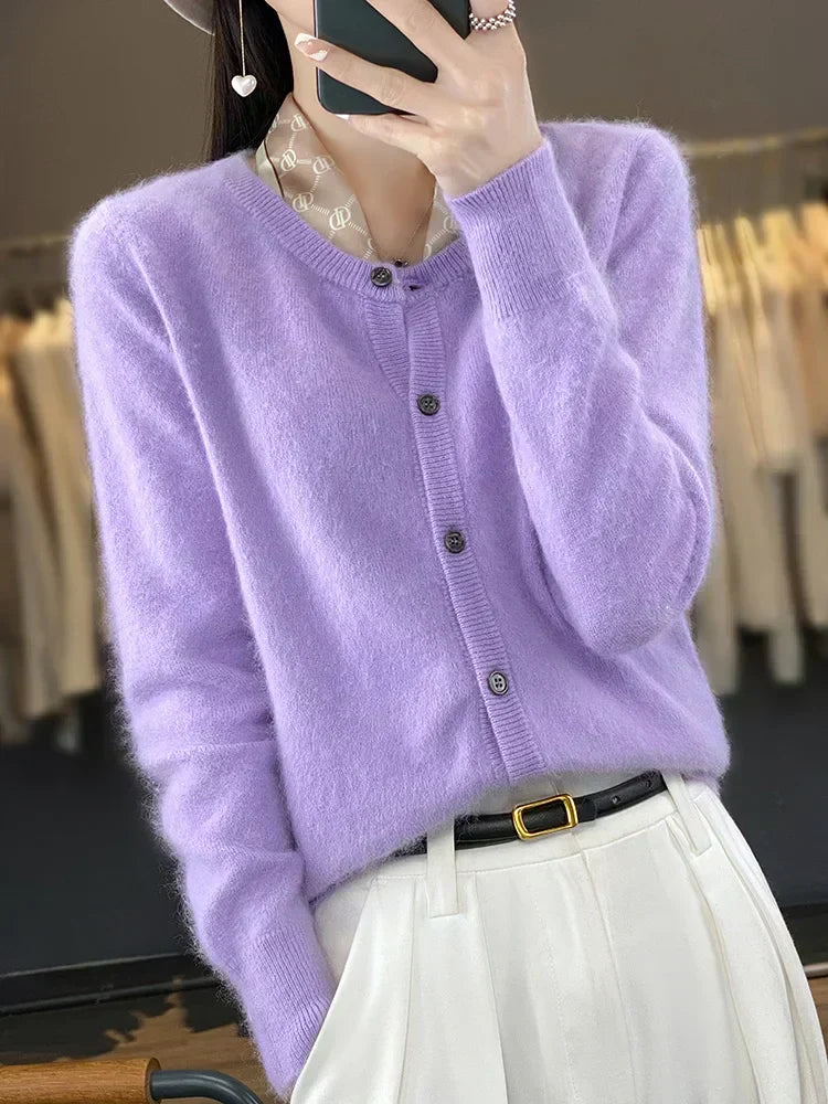 Cardigan in Cashmere Aurea per Indumenti in Clima Freddo